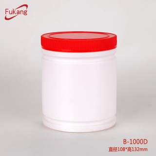 1000ML HDPE大容量塑料瓶 广口蛋白粉包装瓶 葛根粉末包装瓶B-1000D