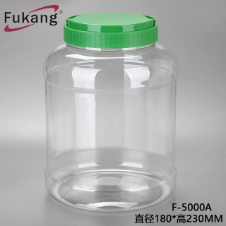 东莞塑料瓶厂家批发5000ml罐子 麦片DT老虎机电子塑料罐 透明食品级pet瓶子