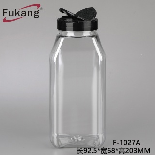 1000ml方形调味品瓶子 透明香料瓶 可配蝴蝶盖塑料瓶